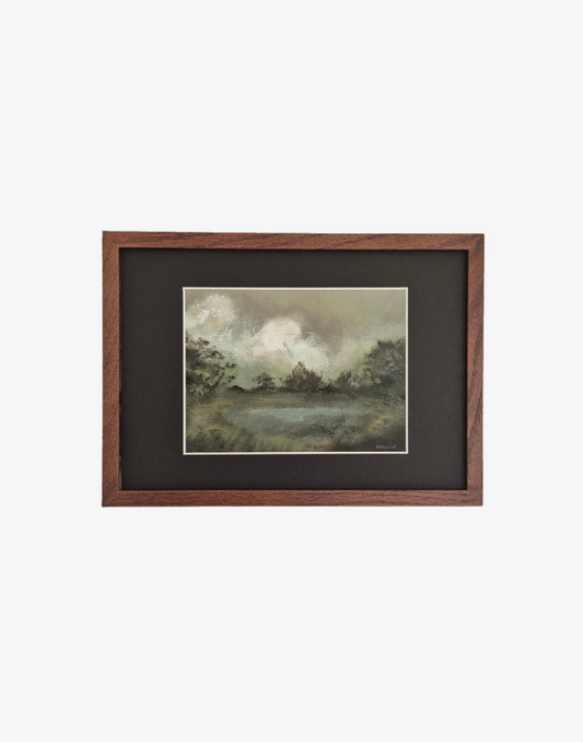 Shades of green II, Original acrylic painting on linen canvas