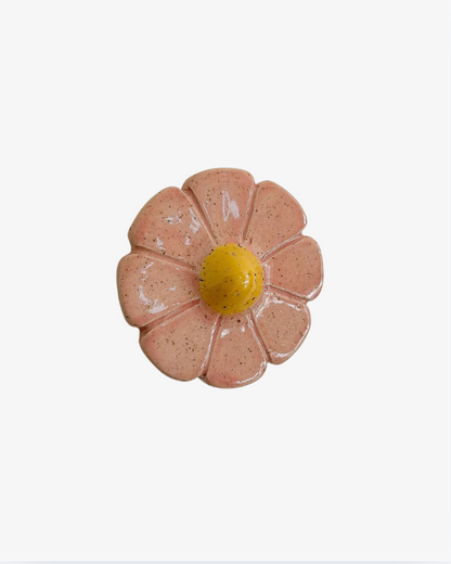 Keramik Vægkunst blomst - Rosa