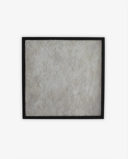 Textured Paper Clay Relief Art | Minimalist Wabi-Sabi Wall Decor, Framed