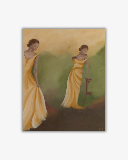 Wrapped in yellow - Original painting