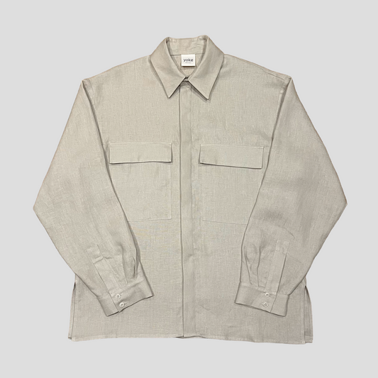 Cream Linen LS Shirt