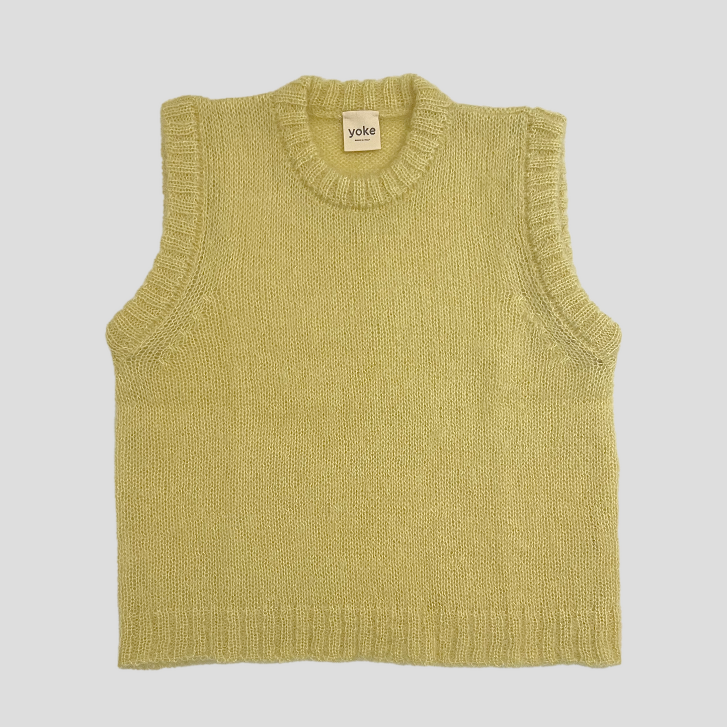 Yellow Brushed Mohair & Silk Tank