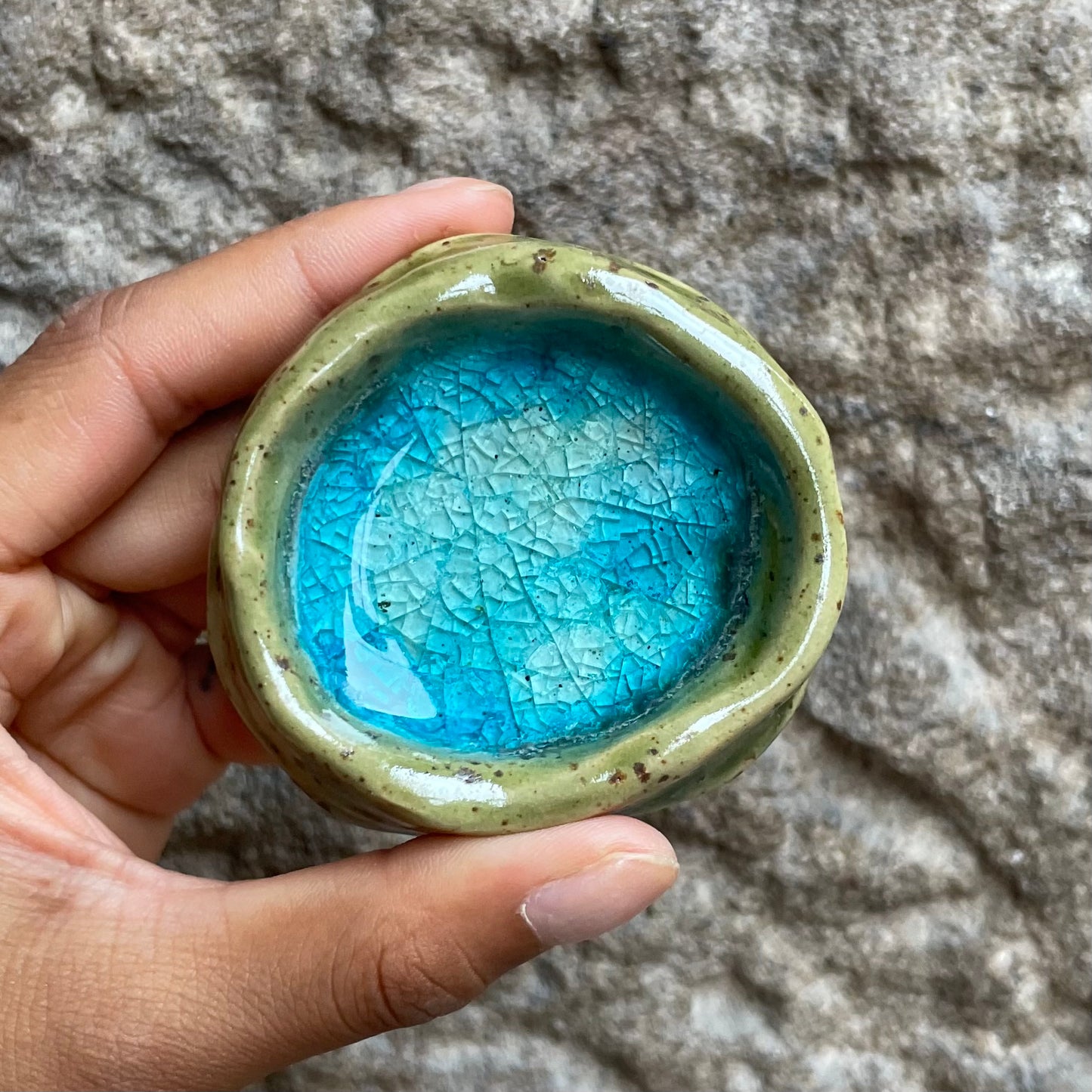 Gemstones Bowl - Chrysocolla