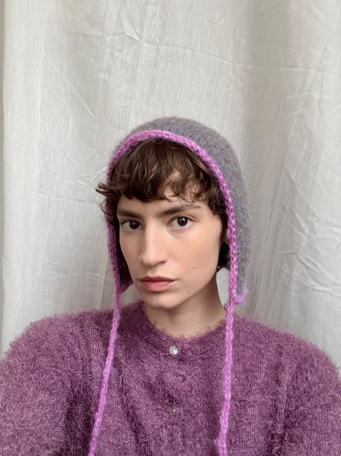 Bonnet - Grey/Pink