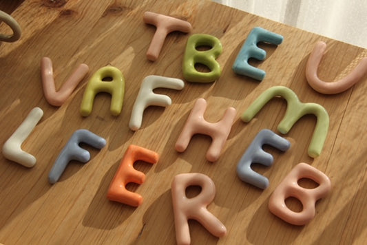 Handmade ceramic letters (Customizable)