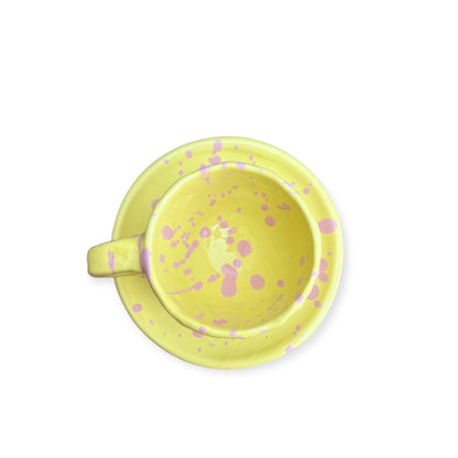 Cup & plate (SET) - Yellow & Pink