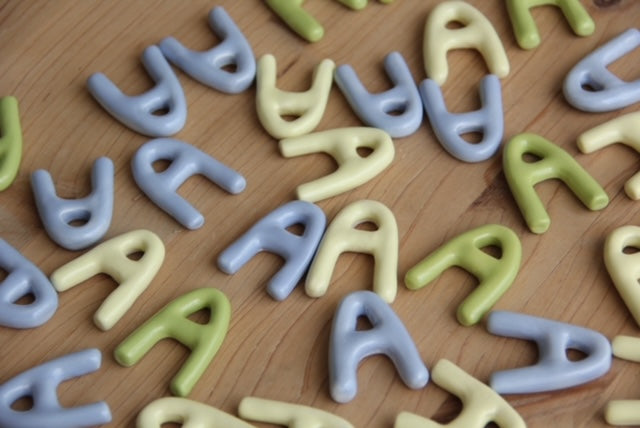 Handmade ceramic letters