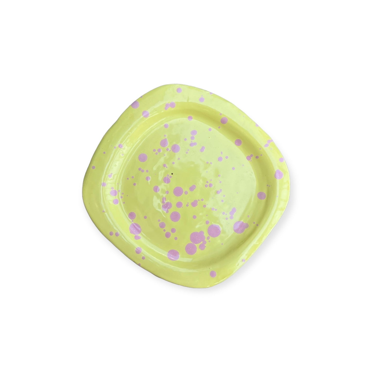 Cup & square plate (SET) - Yellow & Pink