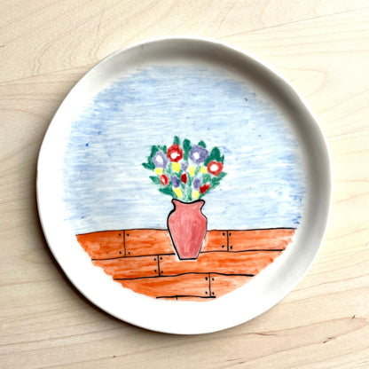 Red vase Plate