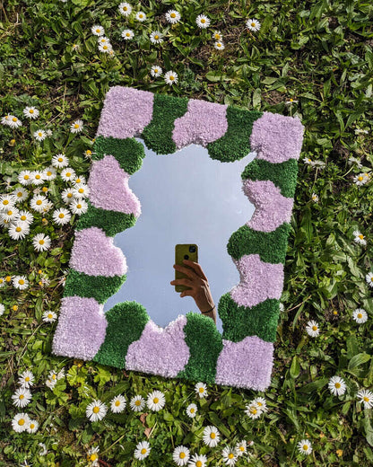 Sage Tufted mirror