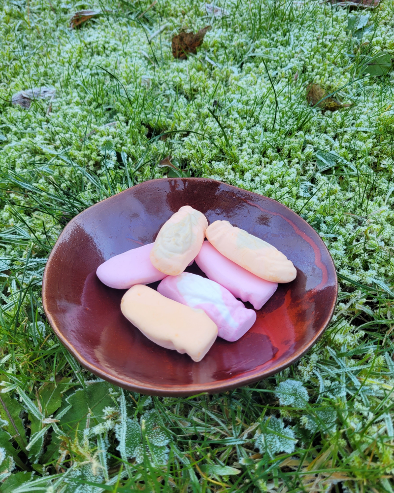 Handmade small snack bowl - black/grey