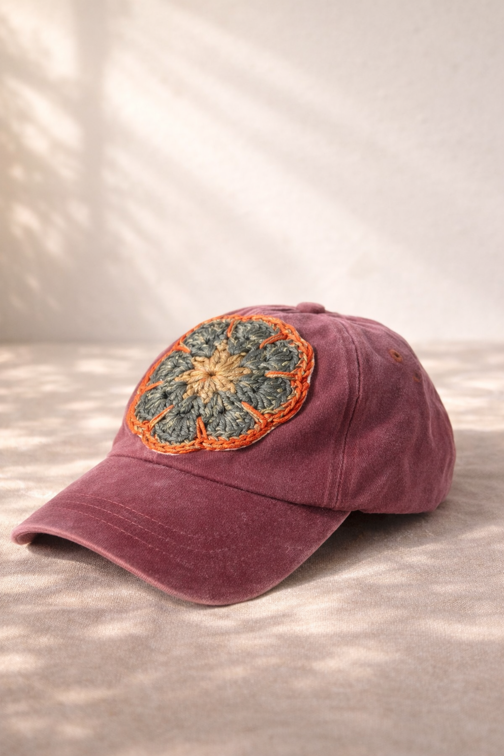 Cap - Hand crocheted Flower