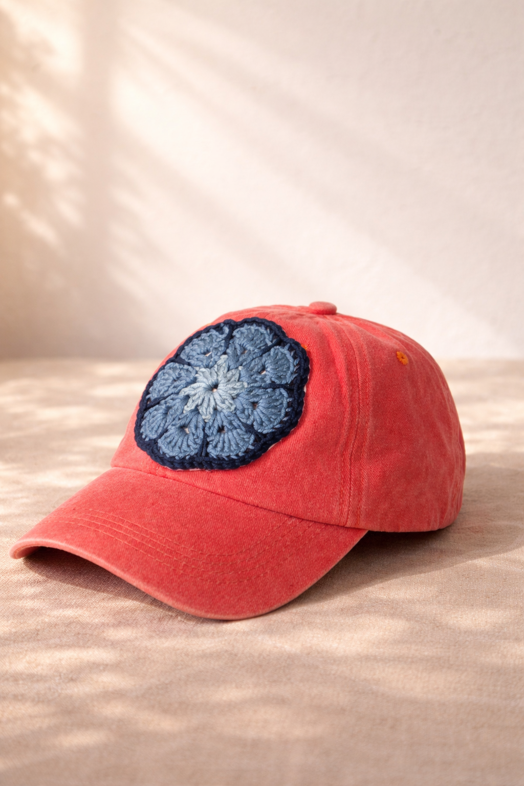 Cap - Hand crocheted Flower
