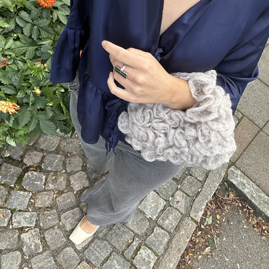 Ruffled bag - Beige / Oat