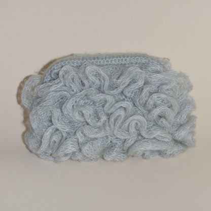 Ruffled clutch bag - Light Grey