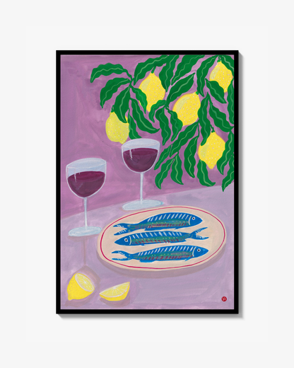 Sardines & Wine - Poster