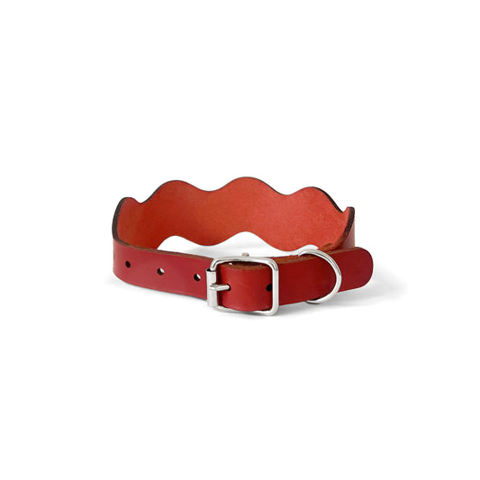 RIPPLE COLLAR - Tomato red