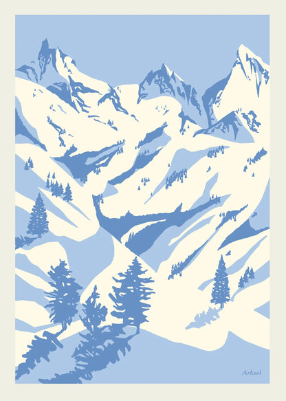 Snow landscape Poster