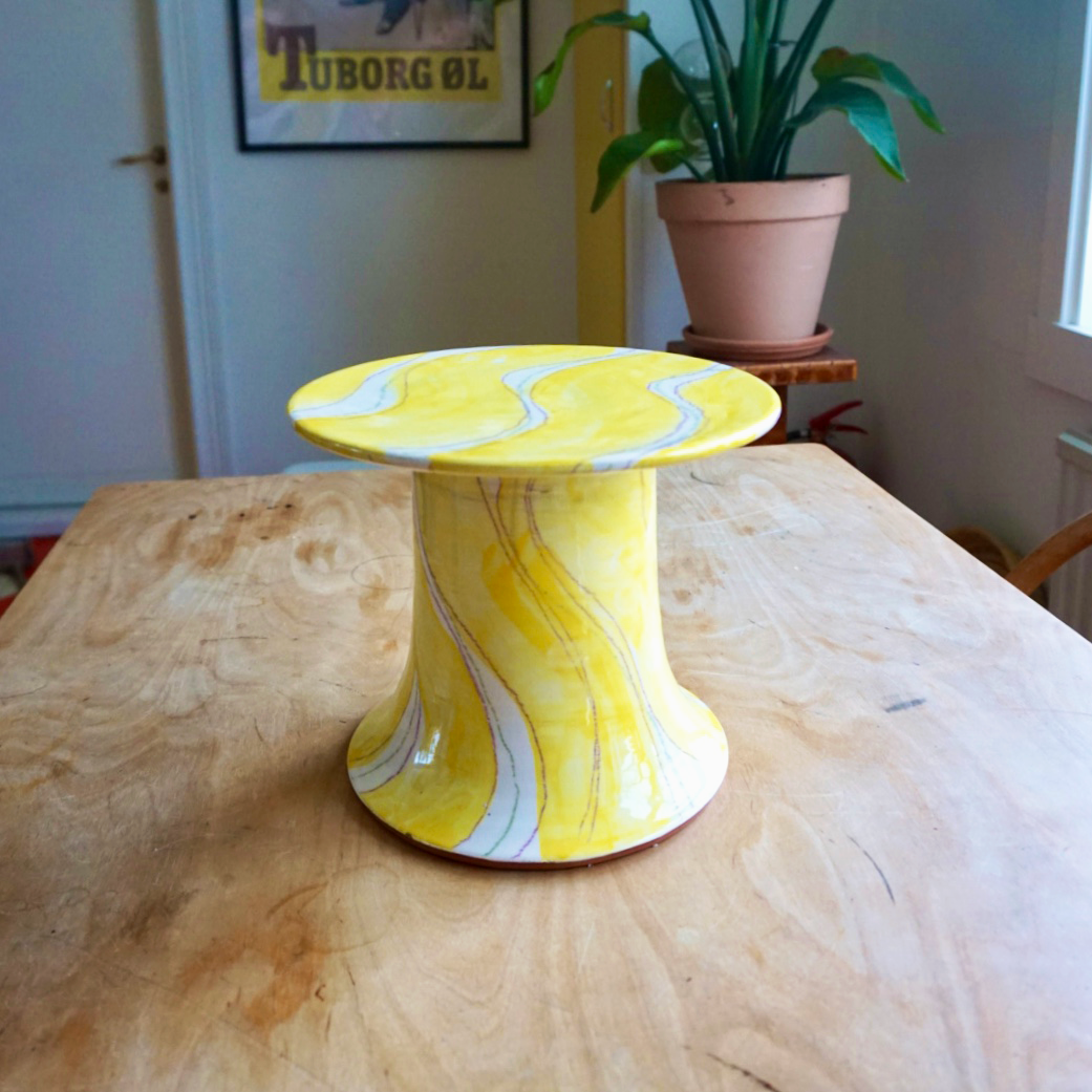 Cake plate - Yellow