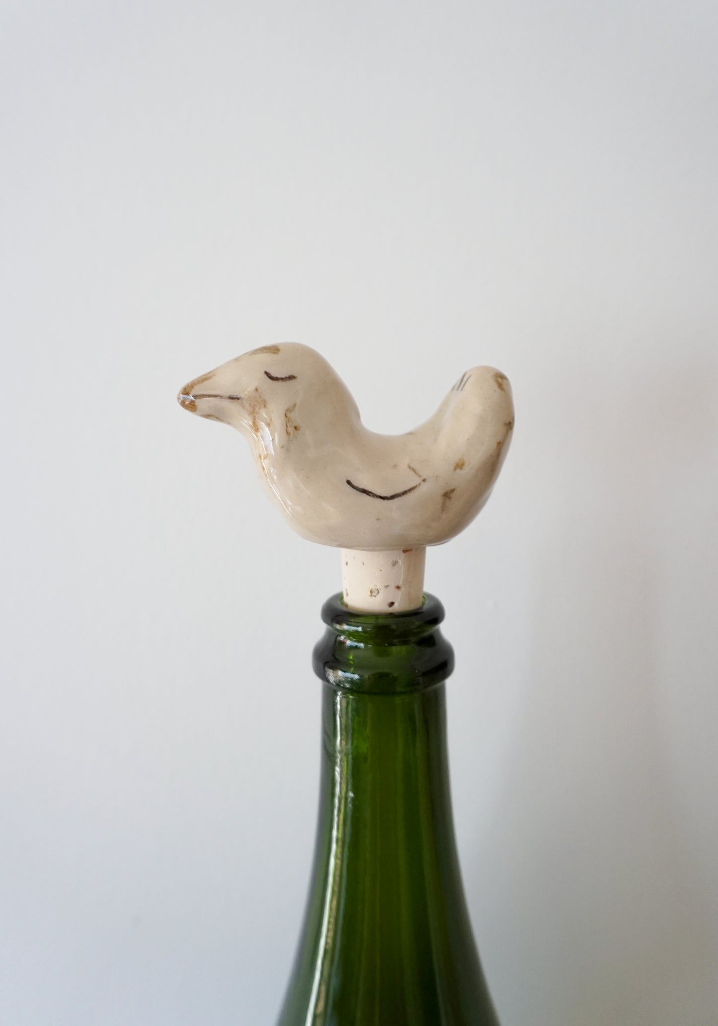 Bird wine cork 2 - White